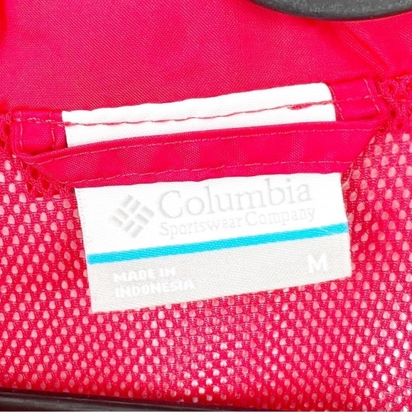 ✅ COLUMBIA LIGHTWEIGHT FULL ZIP JACKET WITH HOOD IN RED SIZE MEDIUM - Picture 3 of 6